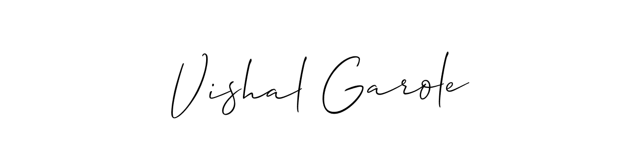It looks lik you need a new signature style for name Vishal Garole. Design unique handwritten (Allison_Script) signature with our free signature maker in just a few clicks. Vishal Garole signature style 2 images and pictures png