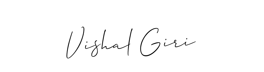 You should practise on your own different ways (Allison_Script) to write your name (Vishal Giri) in signature. don't let someone else do it for you. Vishal Giri signature style 2 images and pictures png