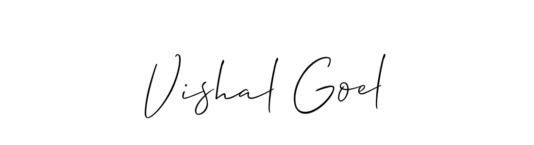 How to make Vishal Goel name signature. Use Allison_Script style for creating short signs online. This is the latest handwritten sign. Vishal Goel signature style 2 images and pictures png