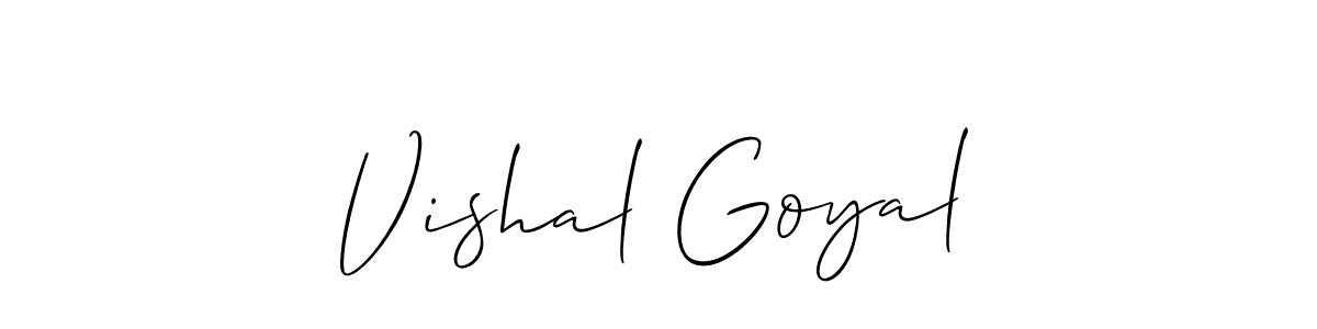 Vishal Goyal stylish signature style. Best Handwritten Sign (Allison_Script) for my name. Handwritten Signature Collection Ideas for my name Vishal Goyal. Vishal Goyal signature style 2 images and pictures png