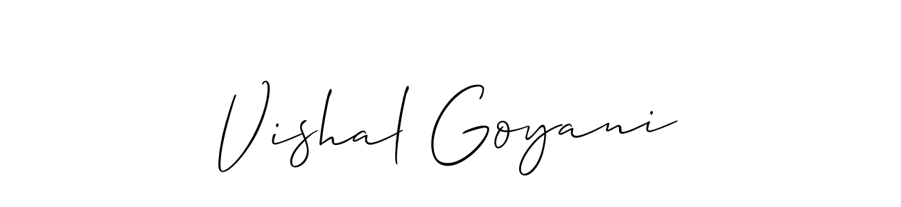 How to Draw Vishal Goyani signature style? Allison_Script is a latest design signature styles for name Vishal Goyani. Vishal Goyani signature style 2 images and pictures png