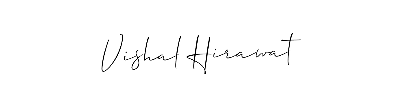 This is the best signature style for the Vishal Hirawat name. Also you like these signature font (Allison_Script). Mix name signature. Vishal Hirawat signature style 2 images and pictures png