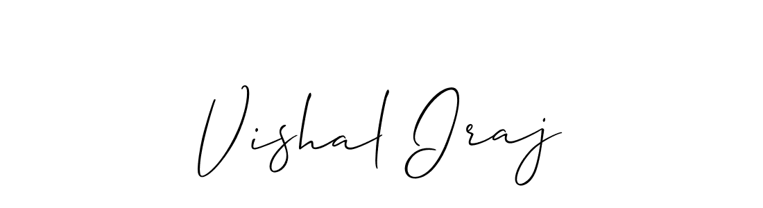 Vishal Iraj stylish signature style. Best Handwritten Sign (Allison_Script) for my name. Handwritten Signature Collection Ideas for my name Vishal Iraj. Vishal Iraj signature style 2 images and pictures png