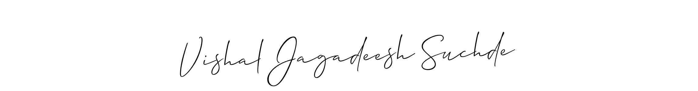 Also we have Vishal Jagadeesh Suchde name is the best signature style. Create professional handwritten signature collection using Allison_Script autograph style. Vishal Jagadeesh Suchde signature style 2 images and pictures png