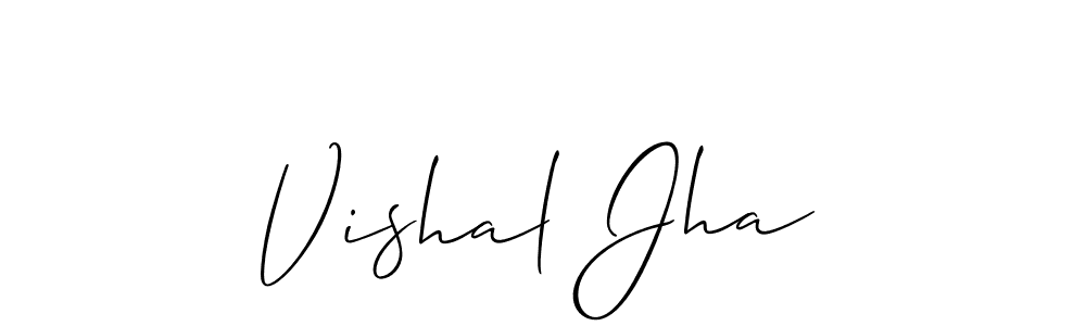 Allison_Script is a professional signature style that is perfect for those who want to add a touch of class to their signature. It is also a great choice for those who want to make their signature more unique. Get Vishal Jha name to fancy signature for free. Vishal Jha signature style 2 images and pictures png