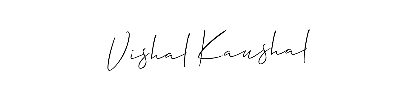 How to make Vishal Kaushal signature? Allison_Script is a professional autograph style. Create handwritten signature for Vishal Kaushal name. Vishal Kaushal signature style 2 images and pictures png