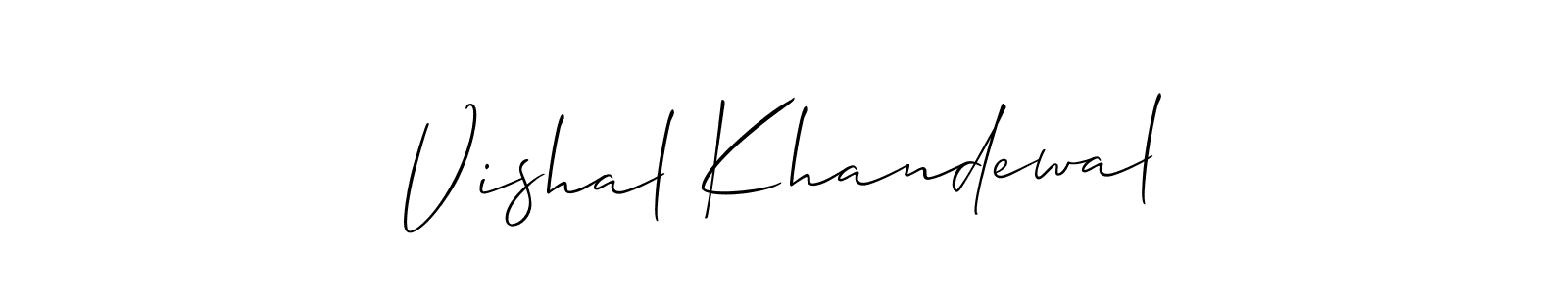 Design your own signature with our free online signature maker. With this signature software, you can create a handwritten (Allison_Script) signature for name Vishal Khandewal. Vishal Khandewal signature style 2 images and pictures png