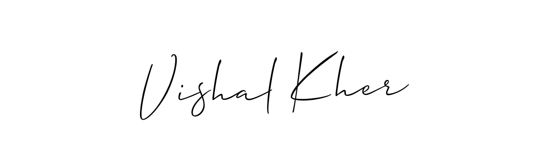 Best and Professional Signature Style for Vishal Kher. Allison_Script Best Signature Style Collection. Vishal Kher signature style 2 images and pictures png