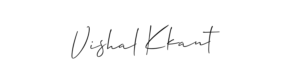 Design your own signature with our free online signature maker. With this signature software, you can create a handwritten (Allison_Script) signature for name Vishal Kkant. Vishal Kkant signature style 2 images and pictures png