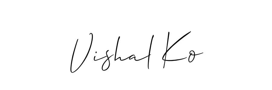 Make a short Vishal Ko signature style. Manage your documents anywhere anytime using Allison_Script. Create and add eSignatures, submit forms, share and send files easily. Vishal Ko signature style 2 images and pictures png