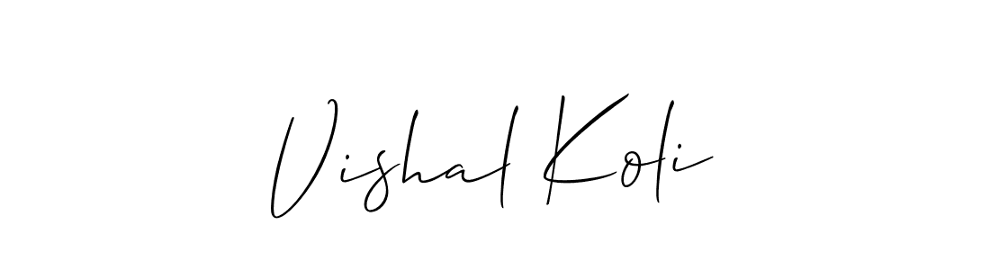 Use a signature maker to create a handwritten signature online. With this signature software, you can design (Allison_Script) your own signature for name Vishal Koli. Vishal Koli signature style 2 images and pictures png