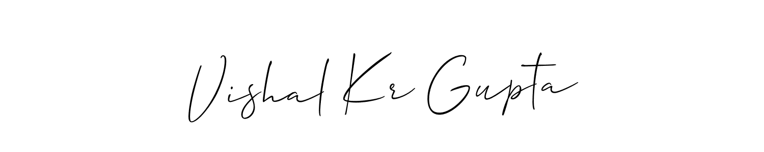 How to Draw Vishal Kr Gupta signature style? Allison_Script is a latest design signature styles for name Vishal Kr Gupta. Vishal Kr Gupta signature style 2 images and pictures png
