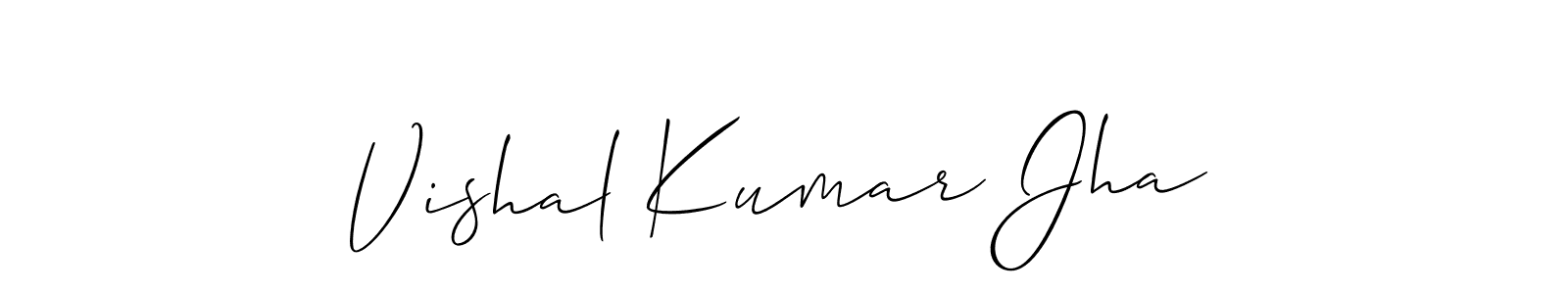 Make a short Vishal Kumar Jha signature style. Manage your documents anywhere anytime using Allison_Script. Create and add eSignatures, submit forms, share and send files easily. Vishal Kumar Jha signature style 2 images and pictures png