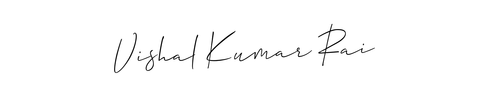 Make a beautiful signature design for name Vishal Kumar Rai. With this signature (Allison_Script) style, you can create a handwritten signature for free. Vishal Kumar Rai signature style 2 images and pictures png