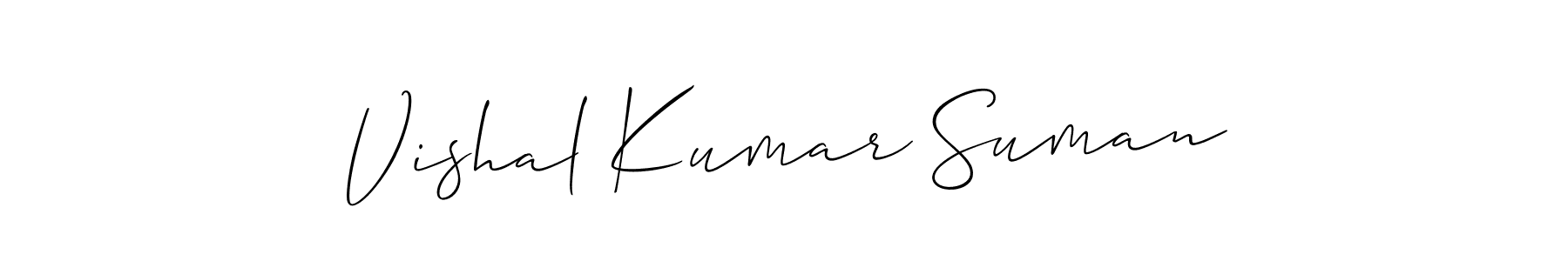 Also we have Vishal Kumar Suman name is the best signature style. Create professional handwritten signature collection using Allison_Script autograph style. Vishal Kumar Suman signature style 2 images and pictures png