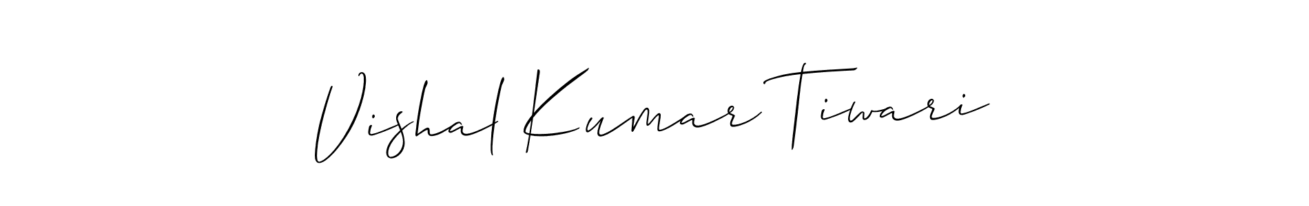 How to make Vishal Kumar Tiwari name signature. Use Allison_Script style for creating short signs online. This is the latest handwritten sign. Vishal Kumar Tiwari signature style 2 images and pictures png