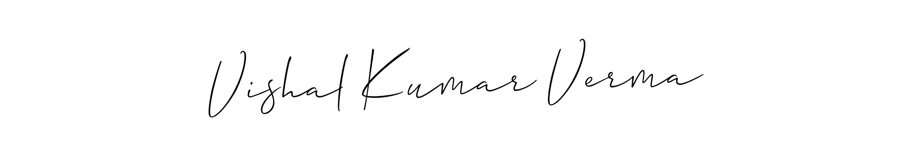 Similarly Allison_Script is the best handwritten signature design. Signature creator online .You can use it as an online autograph creator for name Vishal Kumar Verma. Vishal Kumar Verma signature style 2 images and pictures png