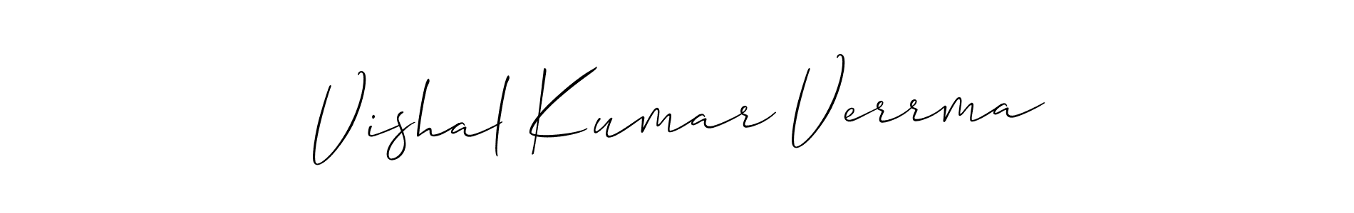 Vishal Kumar Verrma stylish signature style. Best Handwritten Sign (Allison_Script) for my name. Handwritten Signature Collection Ideas for my name Vishal Kumar Verrma. Vishal Kumar Verrma signature style 2 images and pictures png