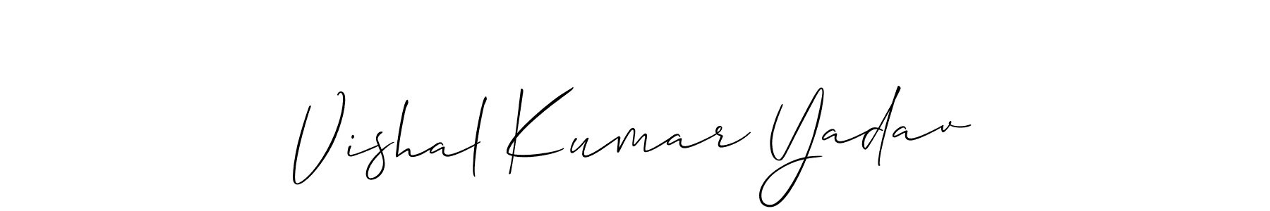 You should practise on your own different ways (Allison_Script) to write your name (Vishal Kumar Yadav) in signature. don't let someone else do it for you. Vishal Kumar Yadav signature style 2 images and pictures png