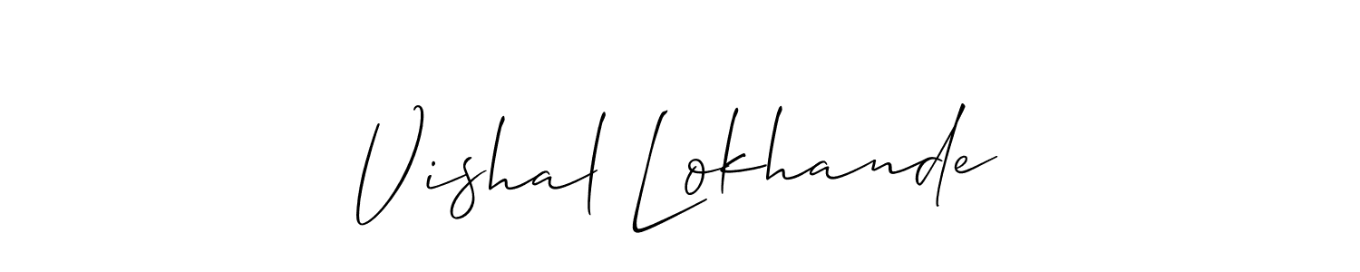 Use a signature maker to create a handwritten signature online. With this signature software, you can design (Allison_Script) your own signature for name Vishal Lokhande. Vishal Lokhande signature style 2 images and pictures png