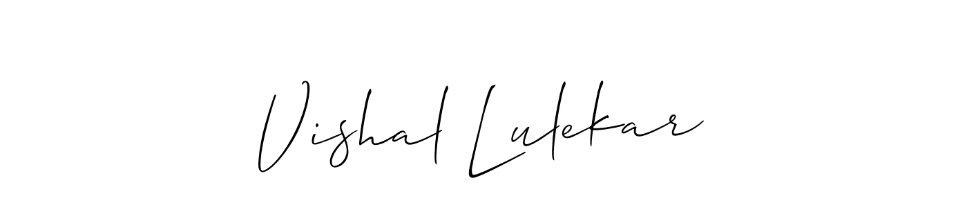 How to make Vishal Lulekar signature? Allison_Script is a professional autograph style. Create handwritten signature for Vishal Lulekar name. Vishal Lulekar signature style 2 images and pictures png