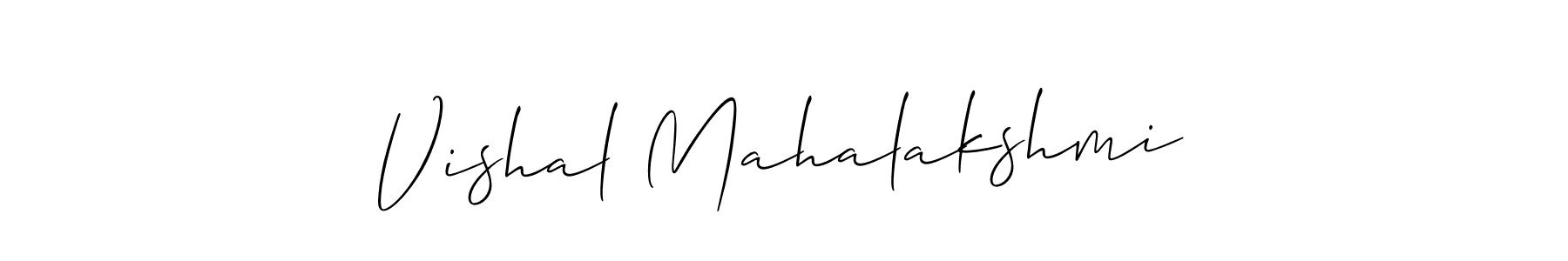 Make a short Vishal Mahalakshmi signature style. Manage your documents anywhere anytime using Allison_Script. Create and add eSignatures, submit forms, share and send files easily. Vishal Mahalakshmi signature style 2 images and pictures png