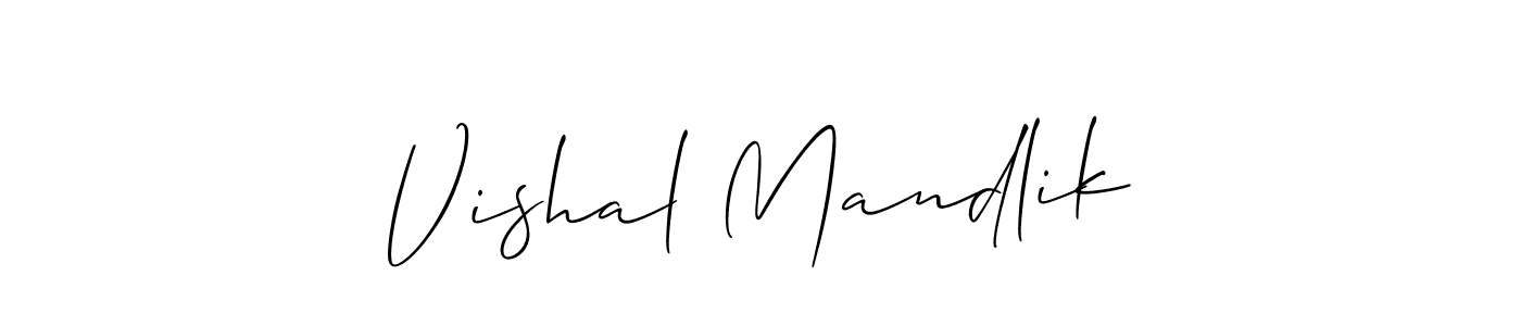 How to make Vishal Mandlik signature? Allison_Script is a professional autograph style. Create handwritten signature for Vishal Mandlik name. Vishal Mandlik signature style 2 images and pictures png