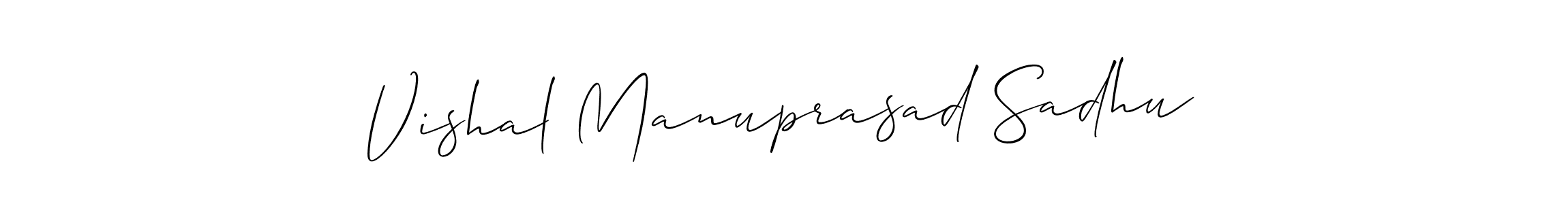 Use a signature maker to create a handwritten signature online. With this signature software, you can design (Allison_Script) your own signature for name Vishal Manuprasad Sadhu. Vishal Manuprasad Sadhu signature style 2 images and pictures png