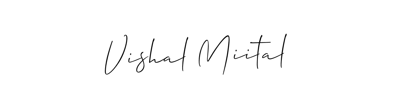 Allison_Script is a professional signature style that is perfect for those who want to add a touch of class to their signature. It is also a great choice for those who want to make their signature more unique. Get Vishal Miital name to fancy signature for free. Vishal Miital signature style 2 images and pictures png