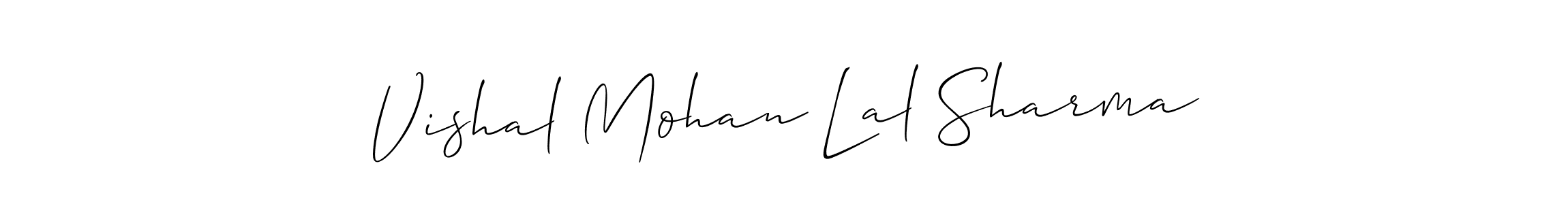 You should practise on your own different ways (Allison_Script) to write your name (Vishal Mohan Lal Sharma) in signature. don't let someone else do it for you. Vishal Mohan Lal Sharma signature style 2 images and pictures png