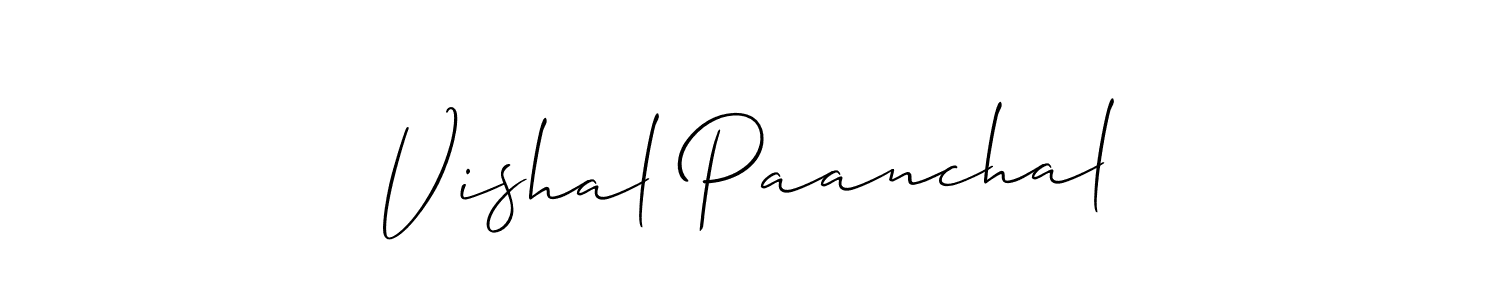 You should practise on your own different ways (Allison_Script) to write your name (Vishal Paanchal) in signature. don't let someone else do it for you. Vishal Paanchal signature style 2 images and pictures png
