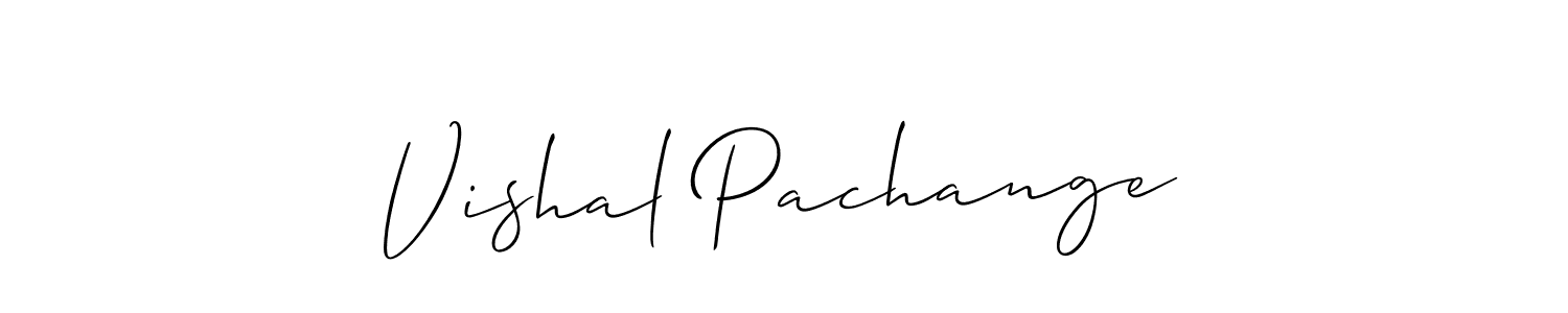 How to make Vishal Pachange signature? Allison_Script is a professional autograph style. Create handwritten signature for Vishal Pachange name. Vishal Pachange signature style 2 images and pictures png