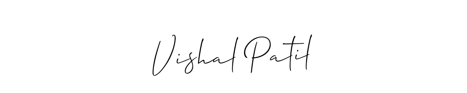 You should practise on your own different ways (Allison_Script) to write your name (Vishal Patil❤) in signature. don't let someone else do it for you. Vishal Patil❤ signature style 2 images and pictures png