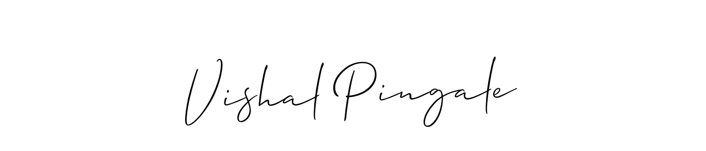 Use a signature maker to create a handwritten signature online. With this signature software, you can design (Allison_Script) your own signature for name Vishal Pingale. Vishal Pingale signature style 2 images and pictures png