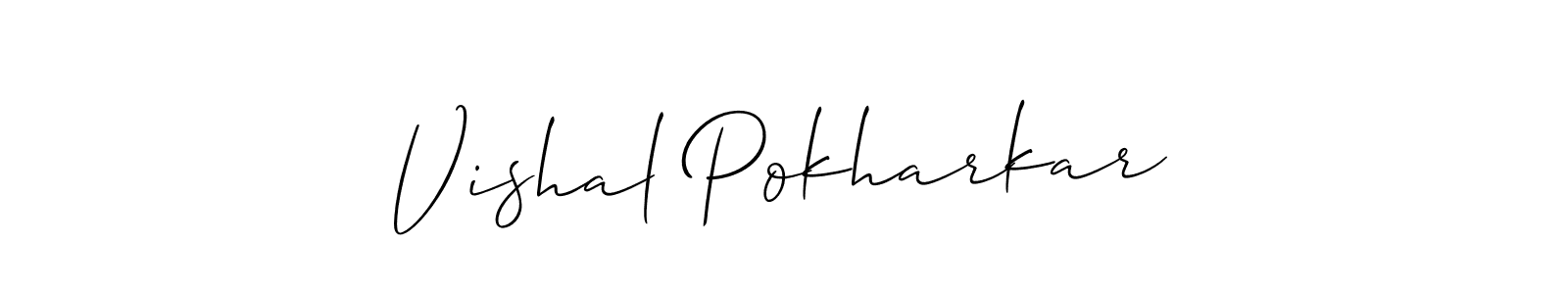 Also we have Vishal Pokharkar name is the best signature style. Create professional handwritten signature collection using Allison_Script autograph style. Vishal Pokharkar signature style 2 images and pictures png