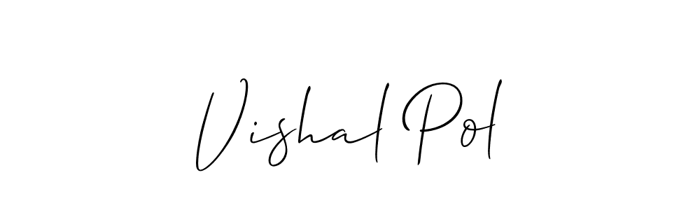 How to make Vishal Pol signature? Allison_Script is a professional autograph style. Create handwritten signature for Vishal Pol name. Vishal Pol signature style 2 images and pictures png