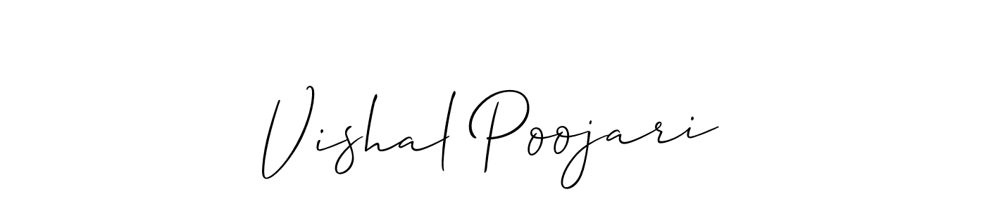 How to make Vishal Poojari signature? Allison_Script is a professional autograph style. Create handwritten signature for Vishal Poojari name. Vishal Poojari signature style 2 images and pictures png