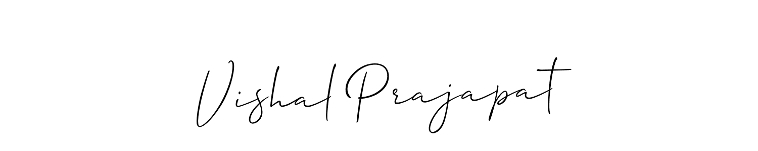 This is the best signature style for the Vishal Prajapat name. Also you like these signature font (Allison_Script). Mix name signature. Vishal Prajapat signature style 2 images and pictures png
