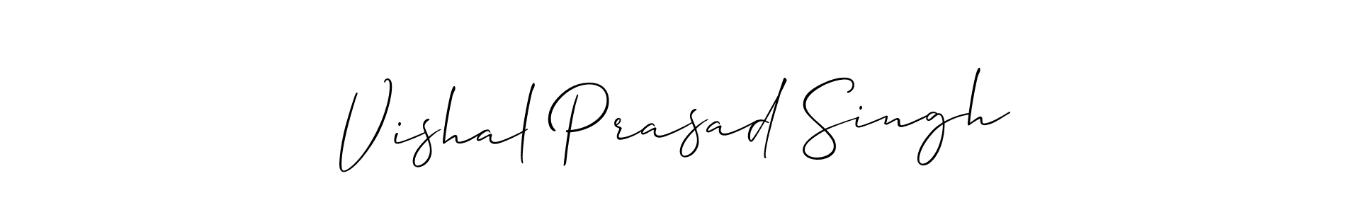Create a beautiful signature design for name Vishal Prasad Singh. With this signature (Allison_Script) fonts, you can make a handwritten signature for free. Vishal Prasad Singh signature style 2 images and pictures png