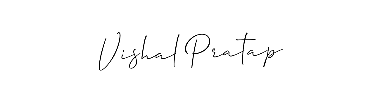 How to make Vishal Pratap name signature. Use Allison_Script style for creating short signs online. This is the latest handwritten sign. Vishal Pratap signature style 2 images and pictures png