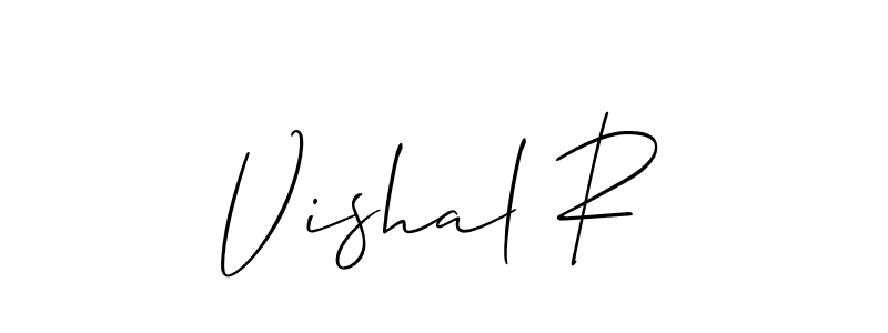 Use a signature maker to create a handwritten signature online. With this signature software, you can design (Allison_Script) your own signature for name Vishal R. Vishal R signature style 2 images and pictures png