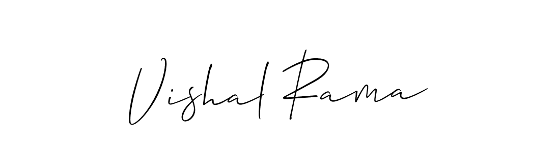 if you are searching for the best signature style for your name Vishal Rama. so please give up your signature search. here we have designed multiple signature styles  using Allison_Script. Vishal Rama signature style 2 images and pictures png