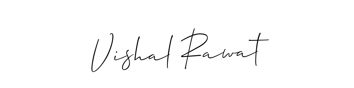 The best way (Allison_Script) to make a short signature is to pick only two or three words in your name. The name Vishal Rawat include a total of six letters. For converting this name. Vishal Rawat signature style 2 images and pictures png