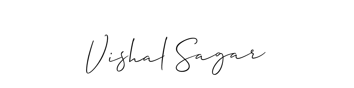 Best and Professional Signature Style for Vishal Sagar. Allison_Script Best Signature Style Collection. Vishal Sagar signature style 2 images and pictures png