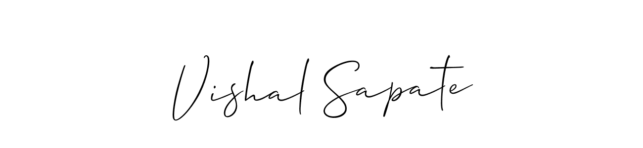 Also You can easily find your signature by using the search form. We will create Vishal Sapate name handwritten signature images for you free of cost using Allison_Script sign style. Vishal Sapate signature style 2 images and pictures png