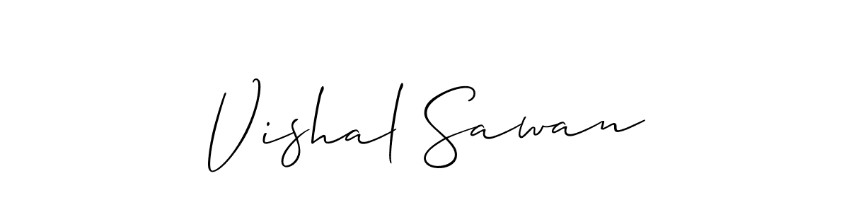 How to Draw Vishal Sawan signature style? Allison_Script is a latest design signature styles for name Vishal Sawan. Vishal Sawan signature style 2 images and pictures png