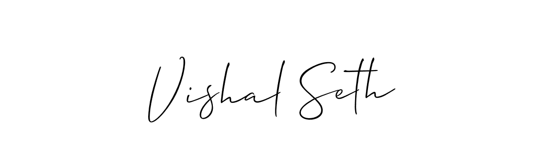 Allison_Script is a professional signature style that is perfect for those who want to add a touch of class to their signature. It is also a great choice for those who want to make their signature more unique. Get Vishal Seth name to fancy signature for free. Vishal Seth signature style 2 images and pictures png