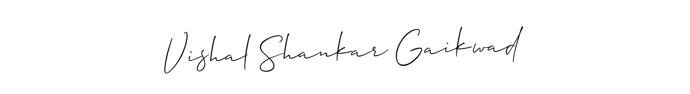The best way (Allison_Script) to make a short signature is to pick only two or three words in your name. The name Vishal Shankar Gaikwad include a total of six letters. For converting this name. Vishal Shankar Gaikwad signature style 2 images and pictures png