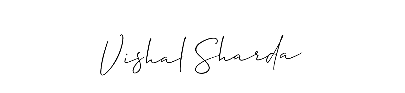 Best and Professional Signature Style for Vishal Sharda. Allison_Script Best Signature Style Collection. Vishal Sharda signature style 2 images and pictures png