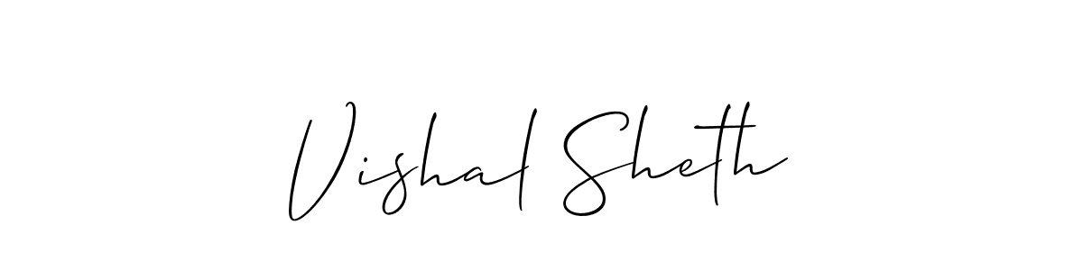 Make a short Vishal Sheth signature style. Manage your documents anywhere anytime using Allison_Script. Create and add eSignatures, submit forms, share and send files easily. Vishal Sheth signature style 2 images and pictures png